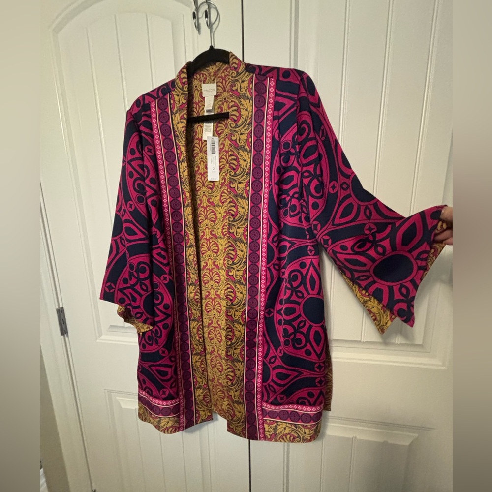 Chico’s Reversible Kimono Size 2 (12-14) L